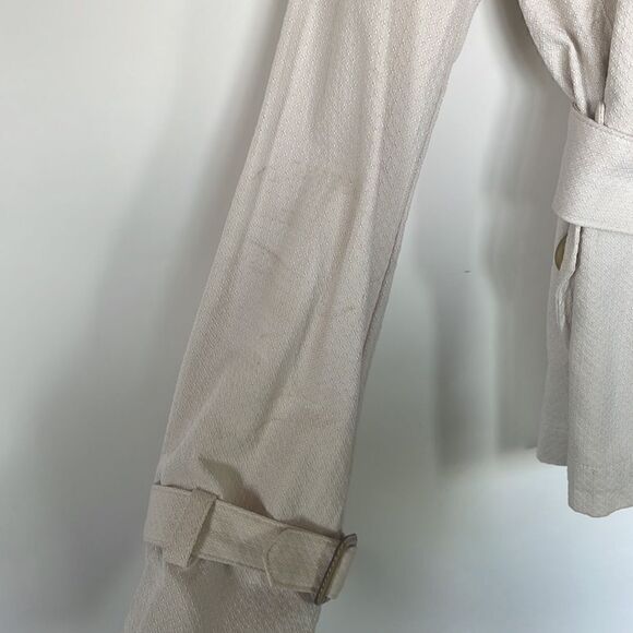 Mario Matteo Short Textured Trench Style Jacket - Picture 2 of 9